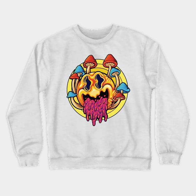 Acid House Happy Hardcore Sunshine Ravers Crewneck Sweatshirt by RuftupDesigns